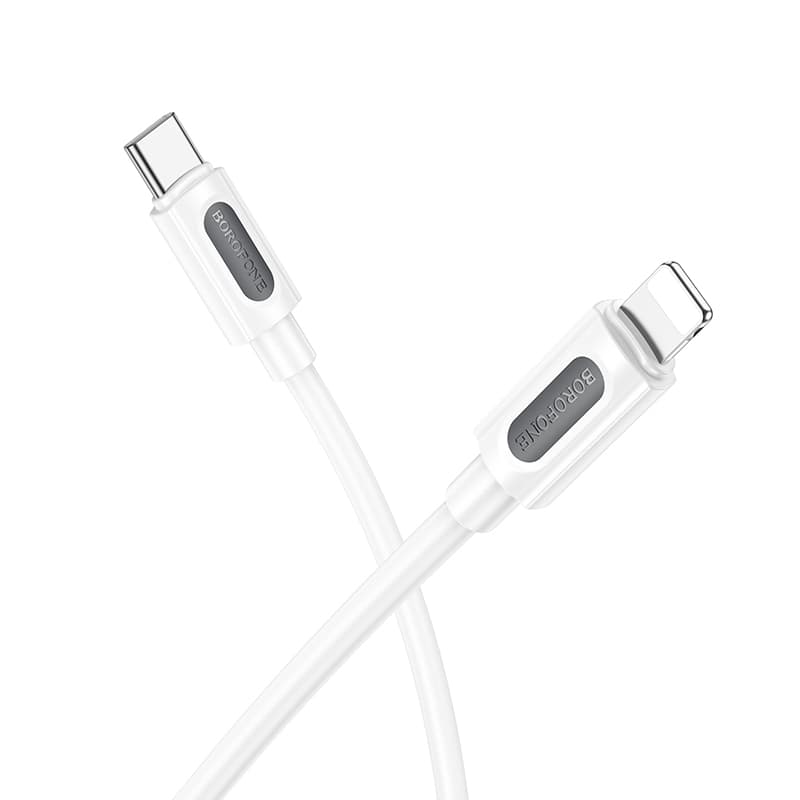 Datový kabel Borofone BX114 Structure USB-C - Lightning PD 27W 1m bílý - náhled 1
