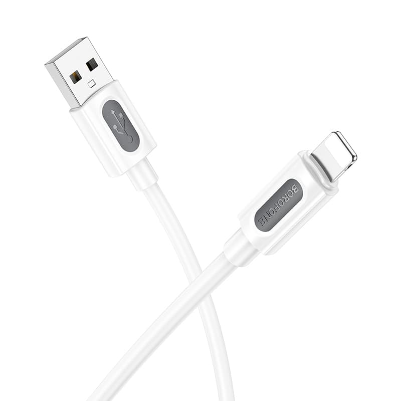 Datový kabel Borofone BX114 Structure USB-A - Lightning 2.4A 1m bílý - náhled 1