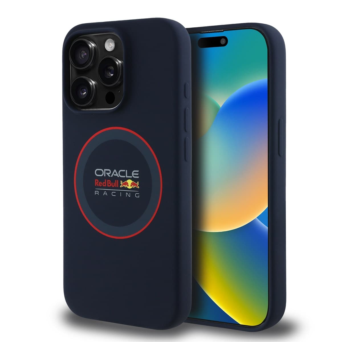 Zadní kryt Red Bull Silicone Red Ring MagSafe pro iPhone 15 Pro Navy - náhled 1