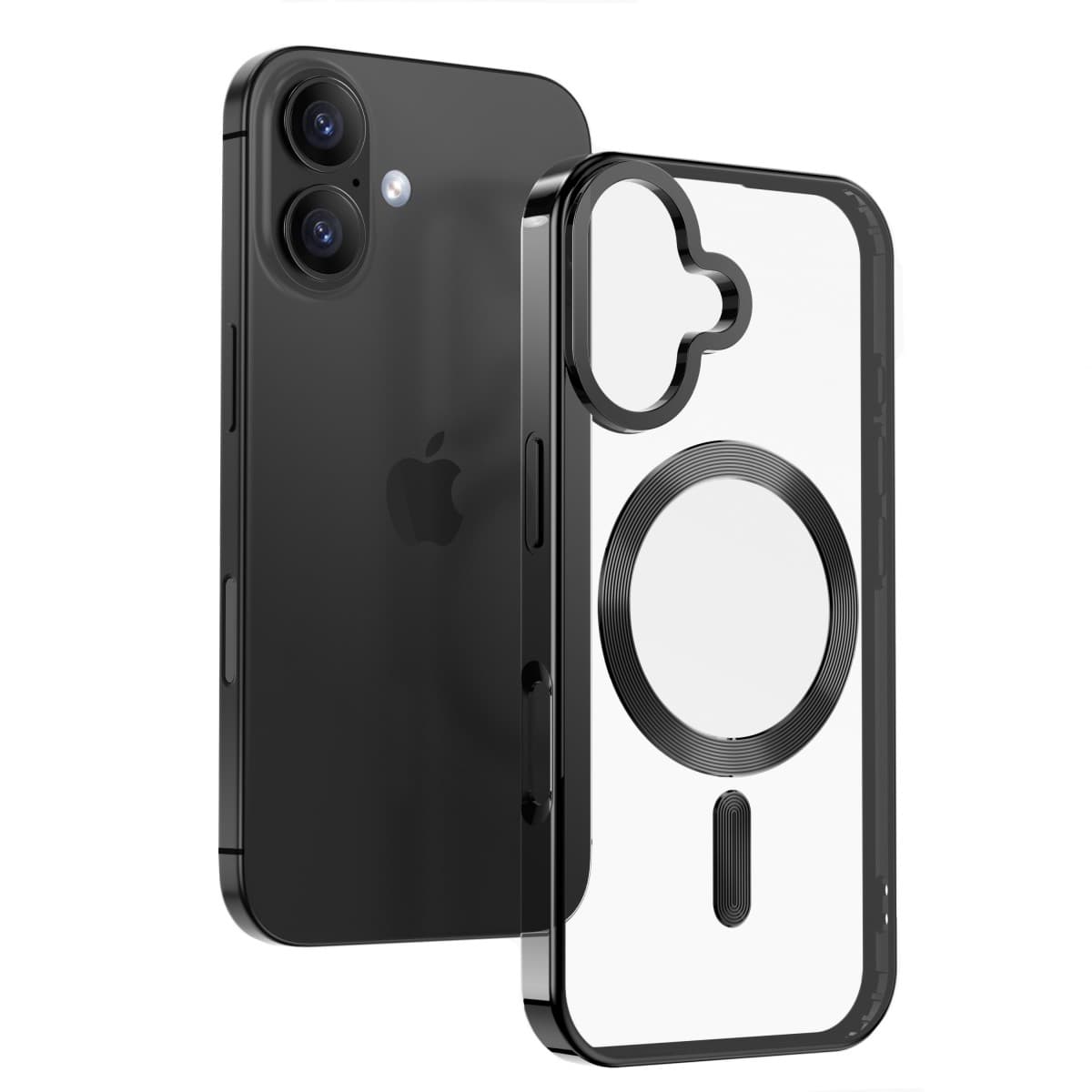 Zadní kryt Swissten Clear Jelly Magstick Metallic pro iPhone 16 Plus černý - náhled 1