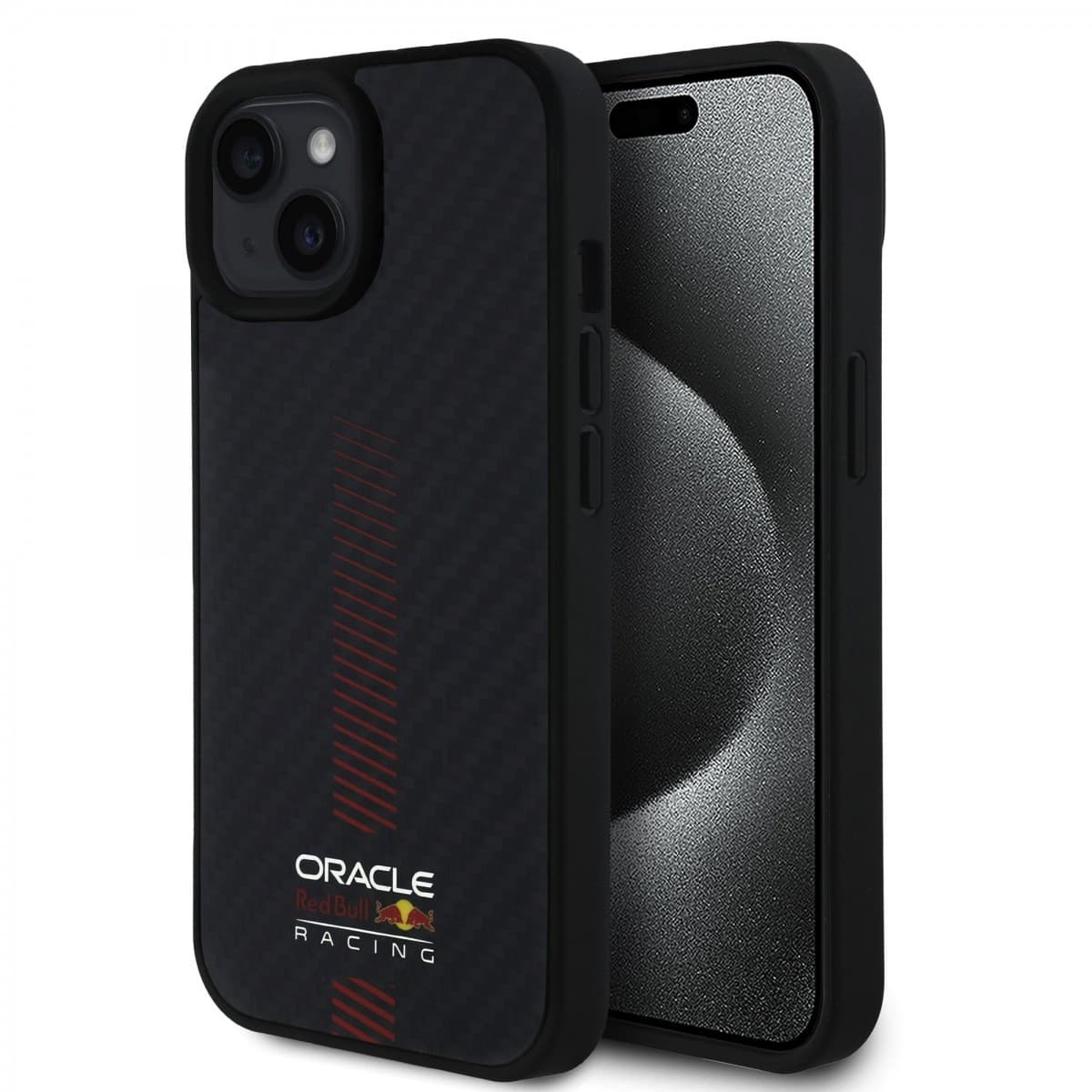 Zadní kryt Red Bull Carbon Powerbar MagSafe pro iPhone 15 Black - náhled 1
