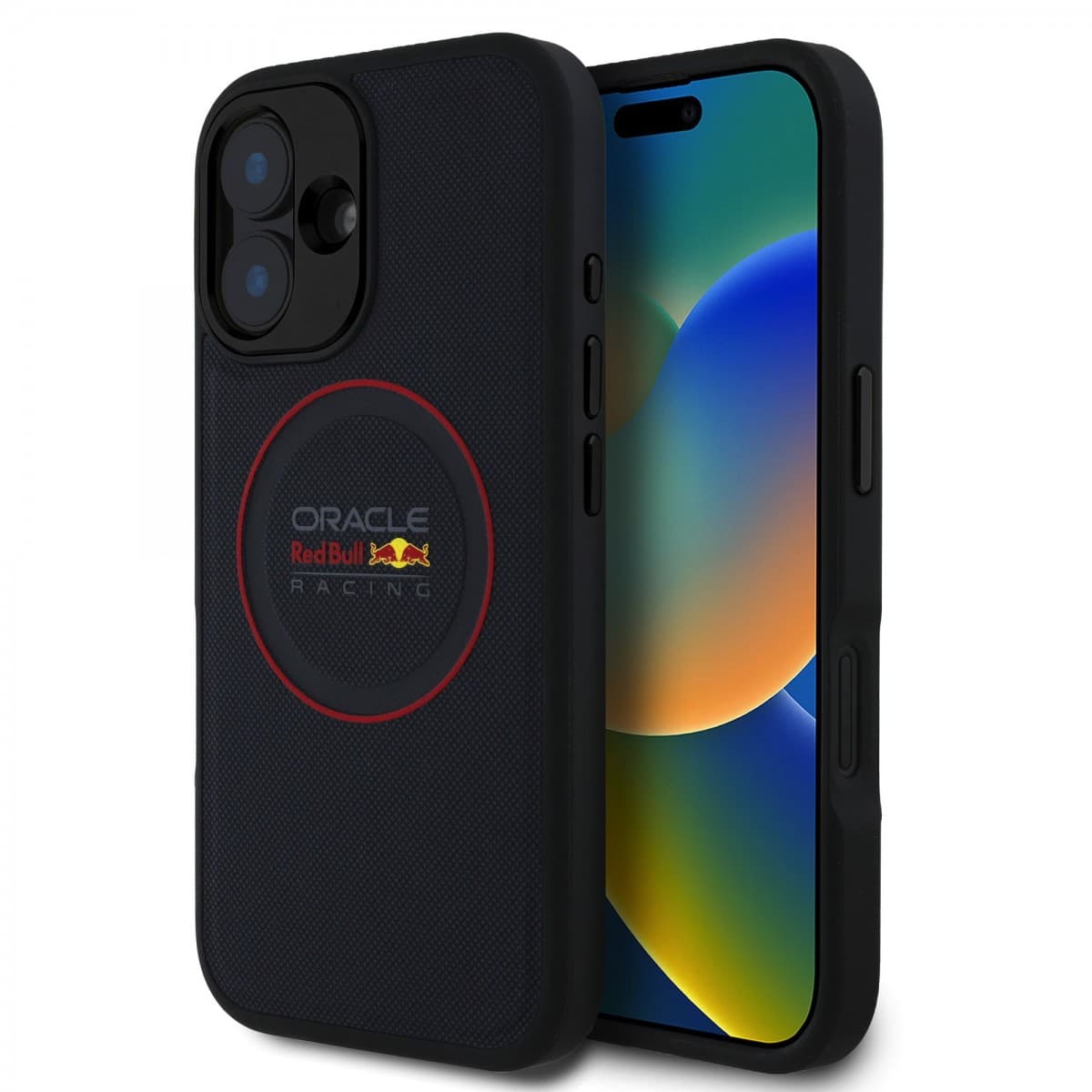 Zadní kryt Red Bull PU Leather Red Ring MagSafe pro iPhone 16 Plus Navy - náhled 1