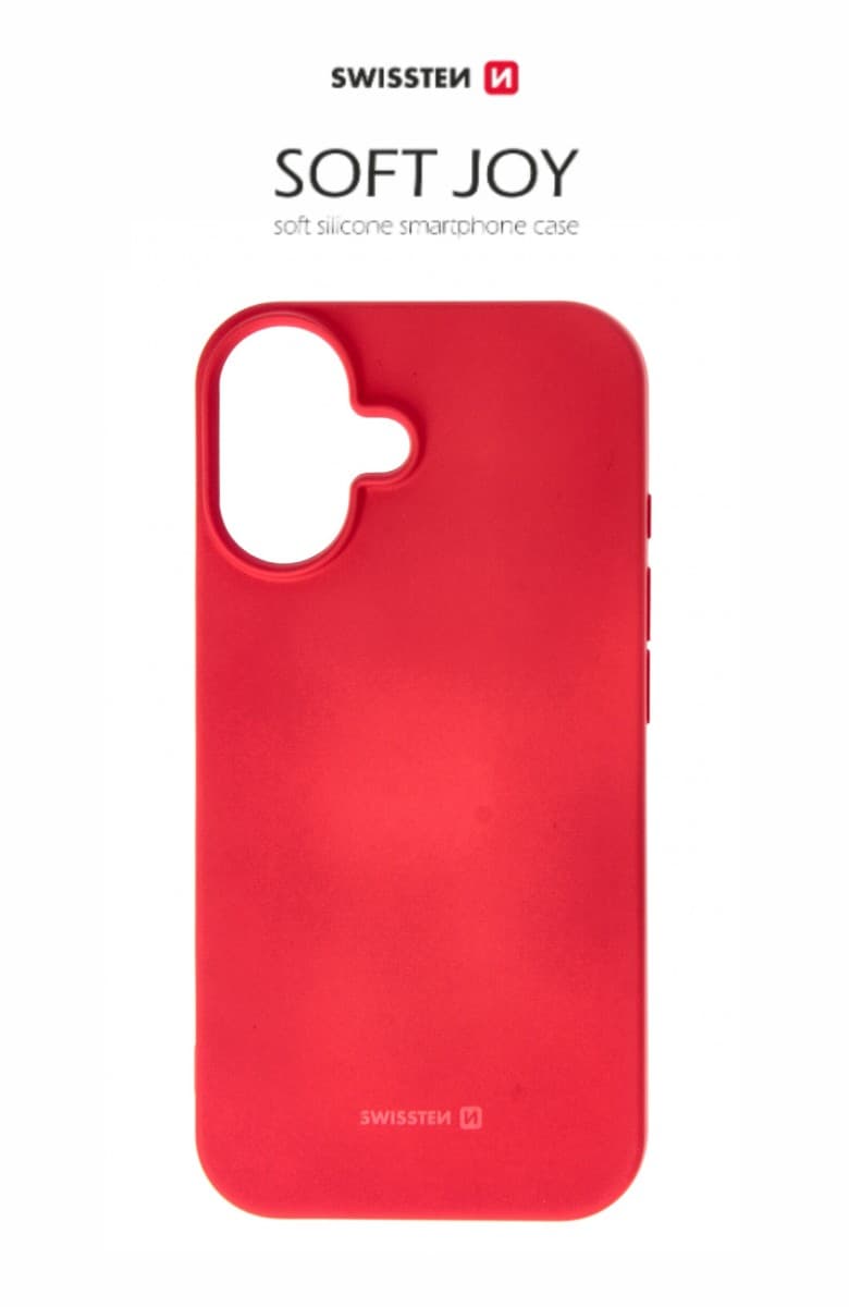 Zadní kryt Swissten Soft Joy pro iPhone 16e červený - náhled 1