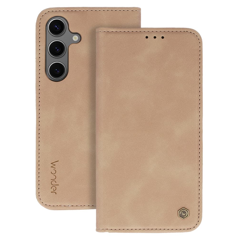 Knížkové pouzdro Wonder Smart pro Samsung Galaxy S25 Ultra cappuccino - náhled 1