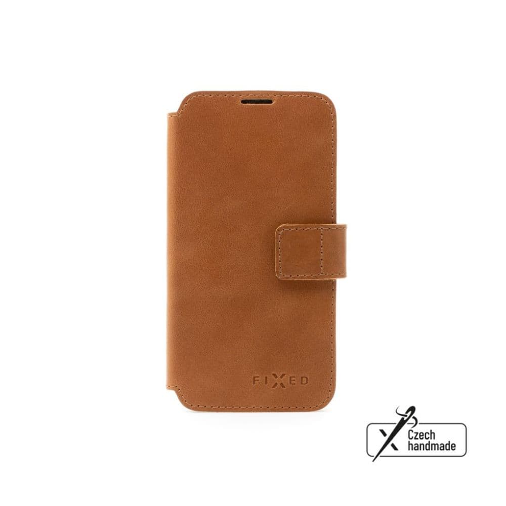 Kožené pouzdro typu kniha FIXED ProFit pro Samsung Galaxy S25 Ultra, hnědé - náhled 1