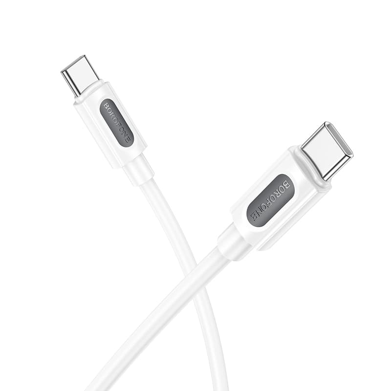 Datový kabel Borofone BX114 Structure USB-C - USB-C PD 60W 3A 1m bílý - náhled 1
