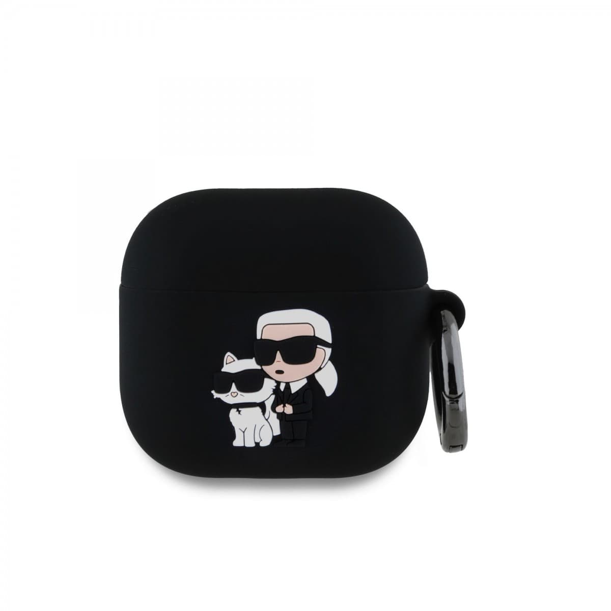 Pouzdro Karl Lagerfeld 3D Logo NFT Karl and Choupette pro AirPods 4 Black - náhled 1