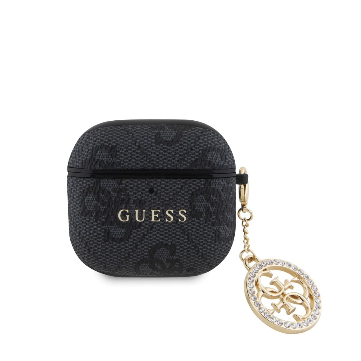 Pouzdro Guess 4G Script PC/PU Charm pro AirPods 4 Black - náhled 1