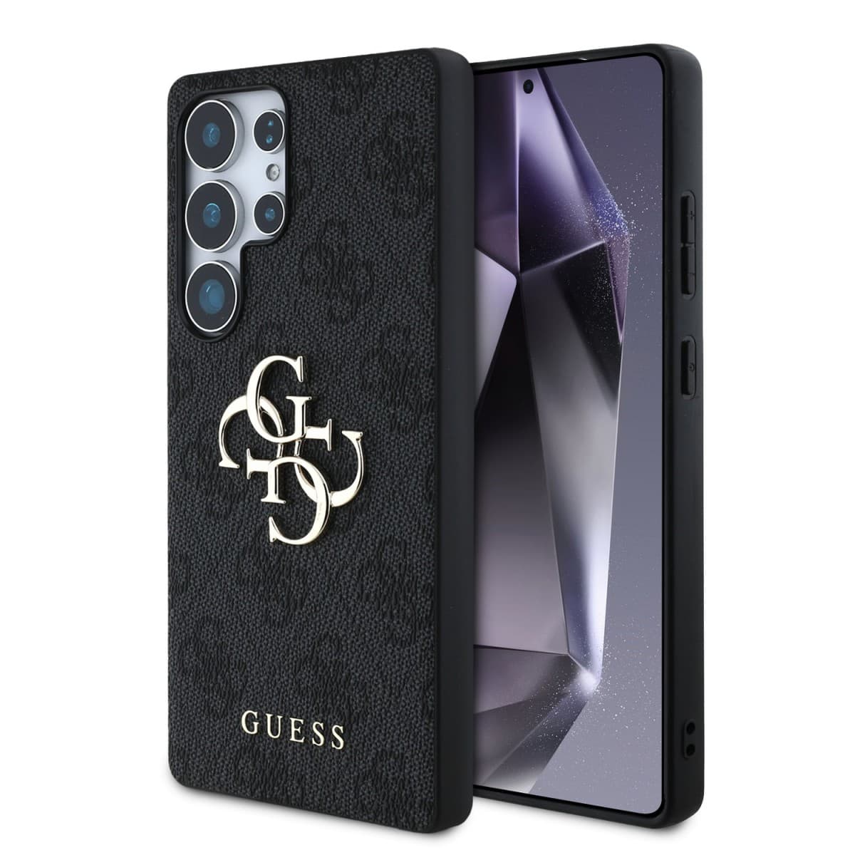 Zadní kryt Guess PU 4G Metal Logo pro Samsung Galaxy S25 Ultra Grey - náhled 1