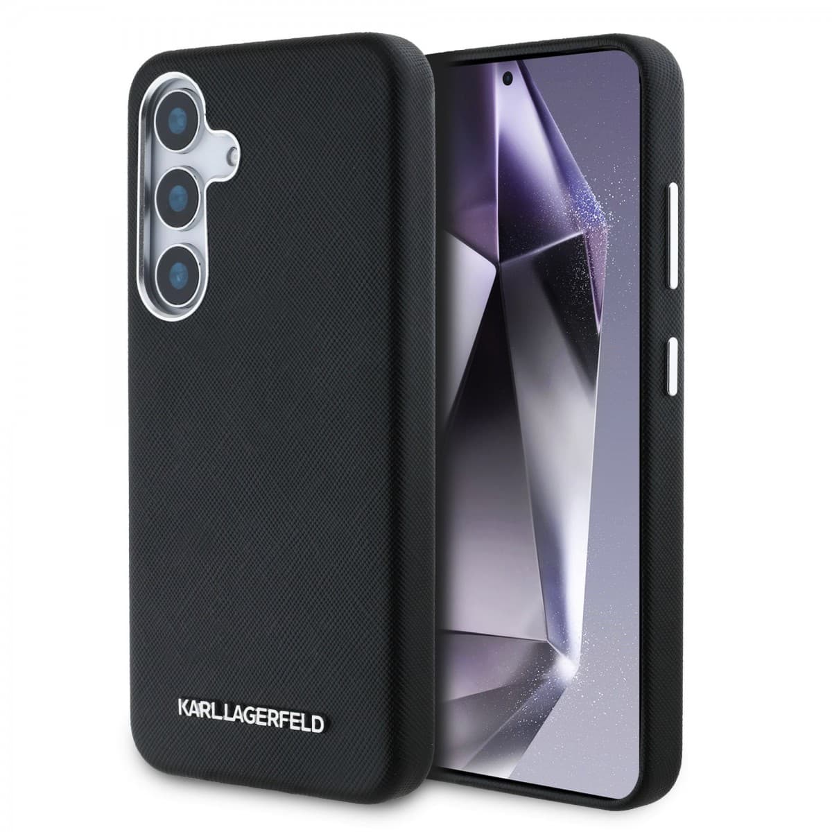Zadní kryt Karl Lagerfeld PU Saffiano Metal Logo and Frame pro Samsung Galaxy S25+ Black - náhled 1