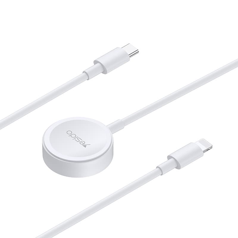 Bezdrátová nabíječka Yesido CA113 pro chytré hodinky Apple Watch s kabelem Lightning bílá - náhled 1