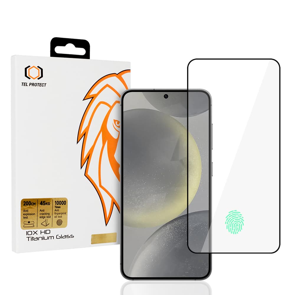 Tvrzené sklo Tel Protect 10X HD Titanium pro Samsung Galaxy S25 (s odemykáním otiskem prstu) - náhled 1
