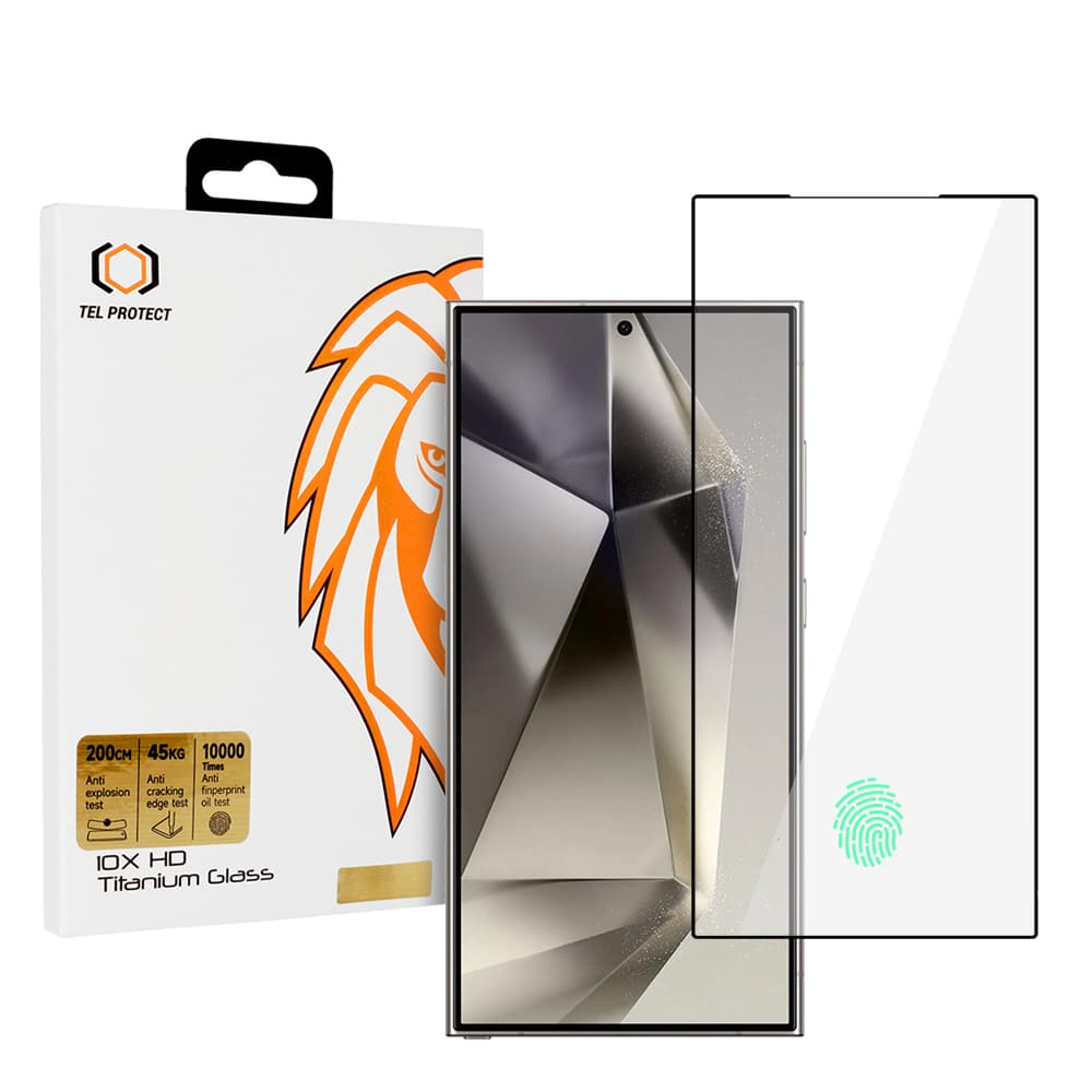 Tvrzené sklo Tel Protect 10X HD Titanium pro Samsung Galaxy S25 Ultra (s odemykáním otiskem prstu) - náhled 1