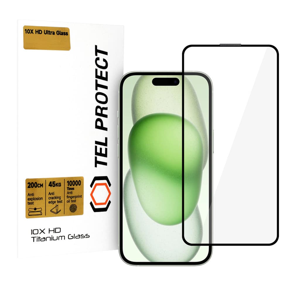 Tvrzené sklo Tel Protect 10X HD Titanium pro iPhone 15 - náhled 1