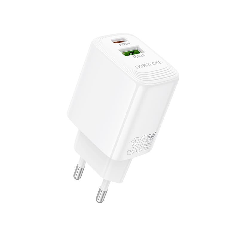Adaptér Borofone BN29 Fuente s funkcí rychlonabíjení 30W Dual bílý - náhled 1