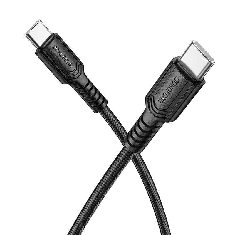 Datový kabel Borofone BX116 Certain USB-C - USB-C PD 60W 3A 1m černý - náhled 1