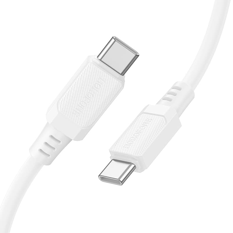 Datový kabel Borofone BX115 Lotto USB-C - USB-C PD 60W 3A 1m bílý - náhled 1