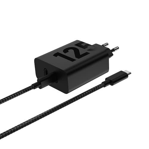 Nabíječka MCD-1252 Motorola TurboPower Duo 2xUSB-C 125W s USB-C datovým kabelem černá