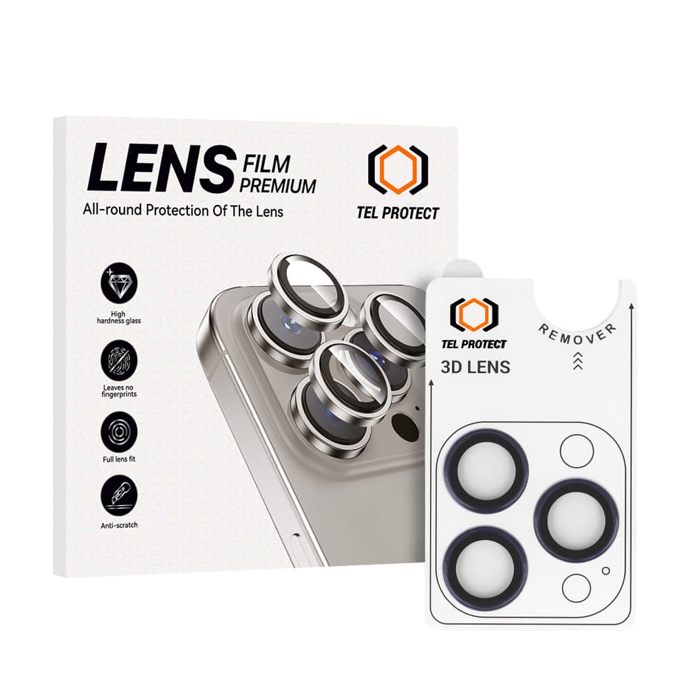 Tvrzené sklo Tel Protect 3D Lens na fotoaparát pro iPhone 14 Pro-14 Pro Max purple - náhled 1