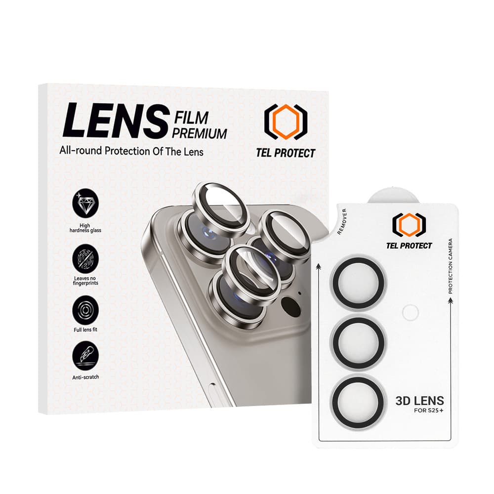 Tvrzené sklo Tel Protect 3D Lens na fotoaparát pro Samsung Galaxy S25 transparent - náhled 1