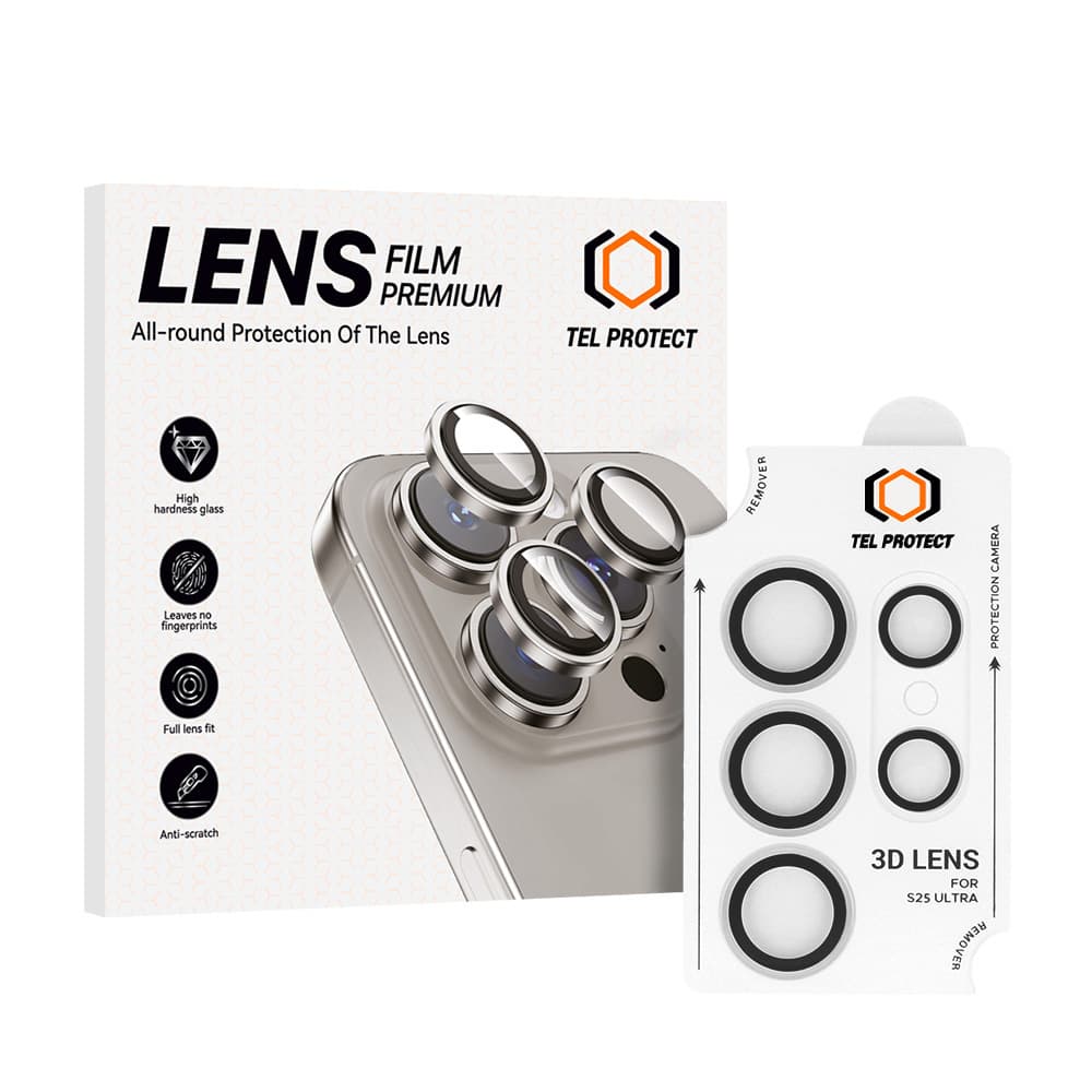 Tvrzené sklo Tel Protect 3D Lens na fotoaparát pro Samsung Galaxy S24 Ultra transparent - náhled 1
