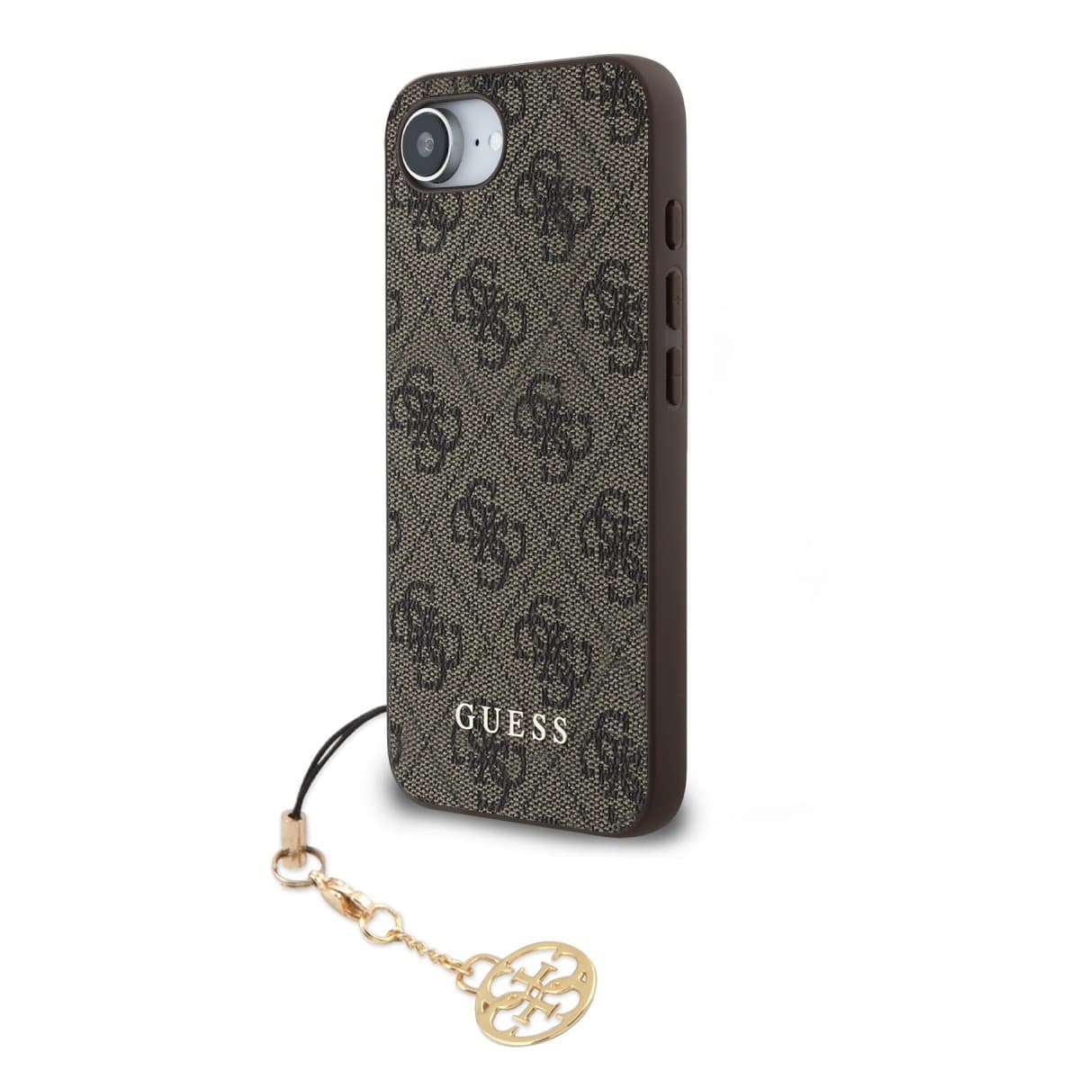 Zadní kryt Guess 4G Charm pro iPhone 16e Tone on Tone Brown - náhled 1
