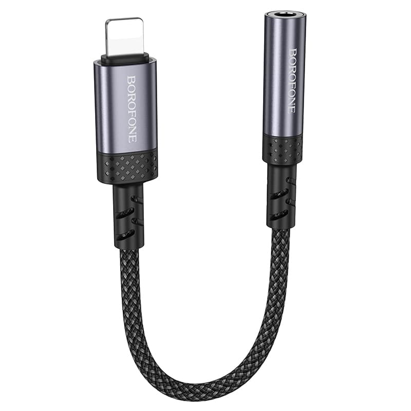 Adaptér Borofone BV24 Graceful Lightning na jack 3,5 mm šedý - náhled 1