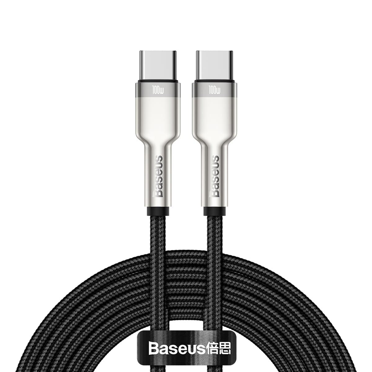 Datový kabel Baseus Cafule Metal Series USB-C - USB-C 100W 2m Black - náhled 1