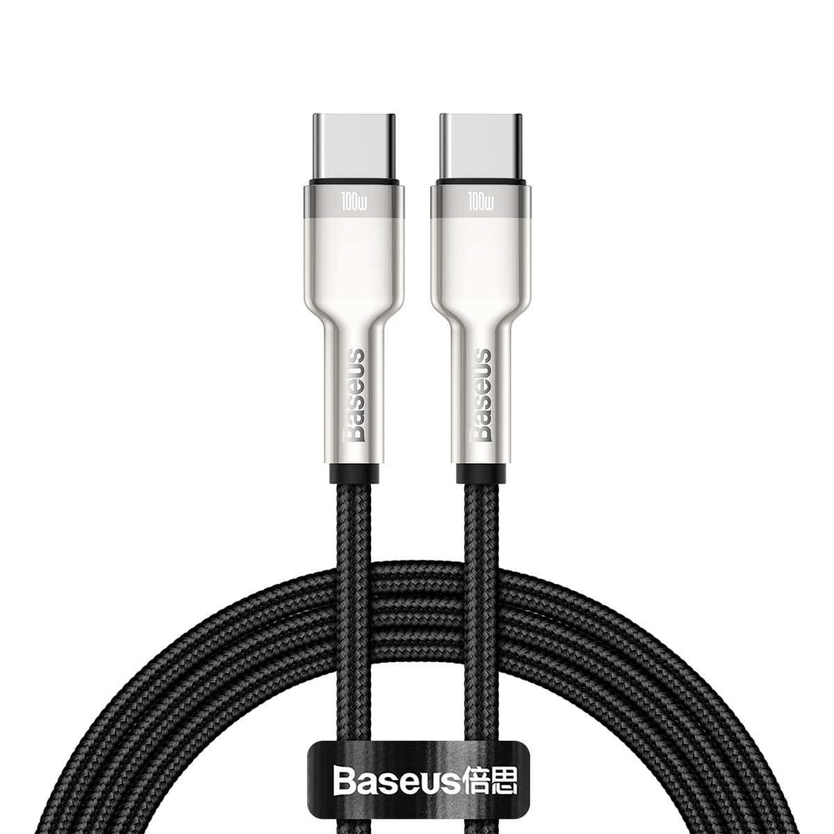 Datový kabel Baseus Cafule Metal Series USB-C - USB-C 100W 1m Black - náhled 1