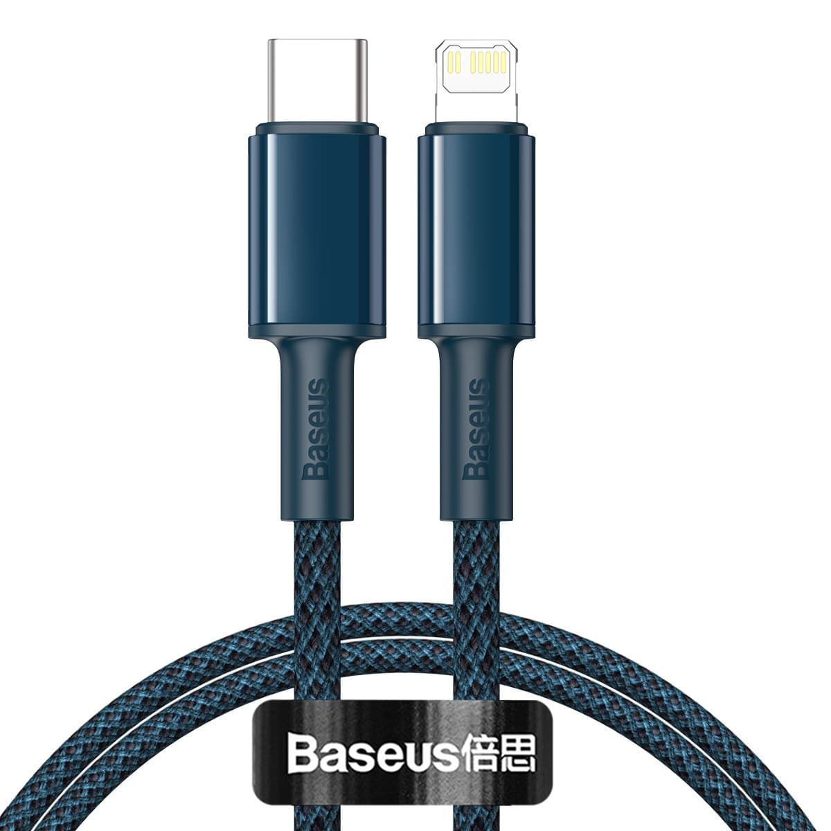 Datový kabel Baseus High Density Braided Series Fast Charging USB-C - Lightning 20W 1m Blue - náhled 1
