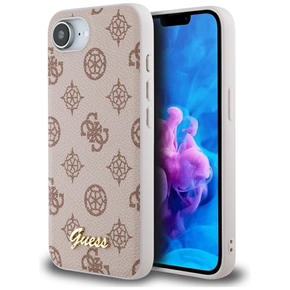 Zadní kryt GUESS Peony Script Logo MagSafe pro iPhone 16e brown - náhled 1