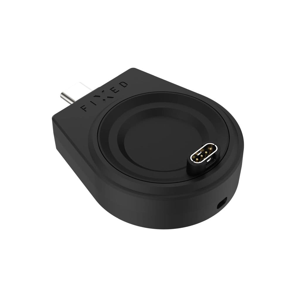 Nabíjecí USB-C adaptér FIXED pro smartwatch Garmin Fenix 5/6/7/7X/8, Epix, Venu 2/3/3S, Vívoactive 3/4/5, černý - náhled 1