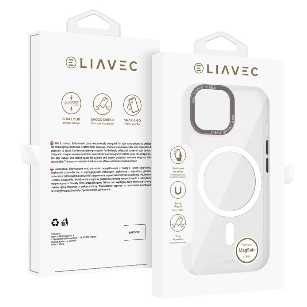 Zadní kryt Liavec Hybrid Magsafe Clear pro iPhone 15 - náhled 1