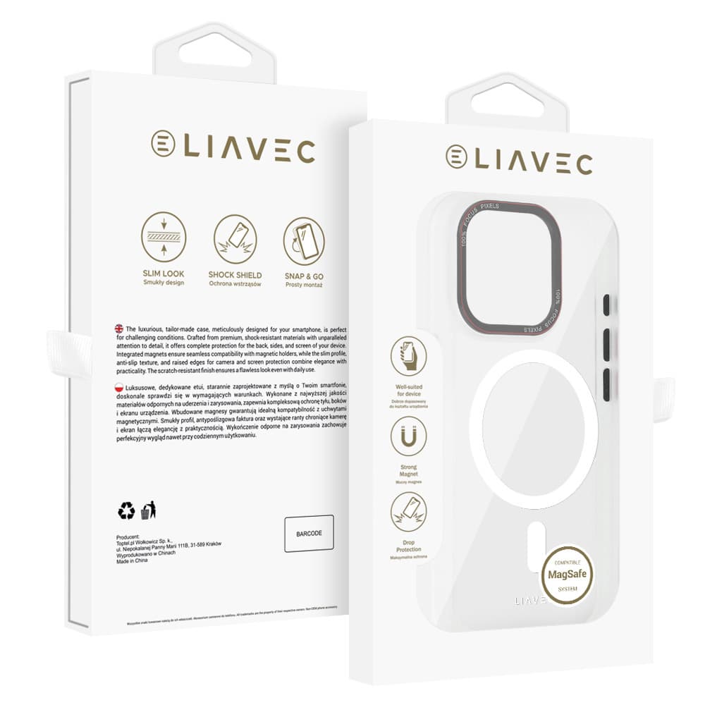 Zadní kryt Liavec Hybrid Magsafe Clear pro iPhone 15 Pro - náhled 1