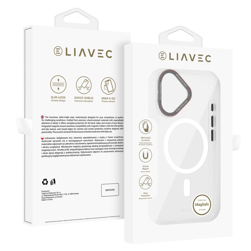 Zadní kryt Liavec Hybrid Magsafe Clear pro iPhone 16 - náhled 1