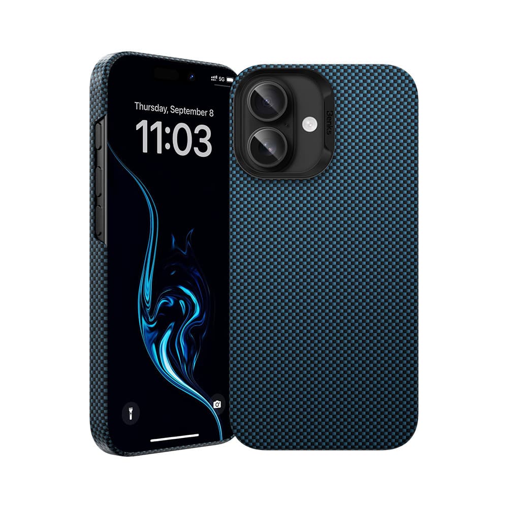 Zadní kryt Benks Magnetic Armor Tint Kevlar 1000D (0064) pro iPhone 16 Plus blue - náhled 1