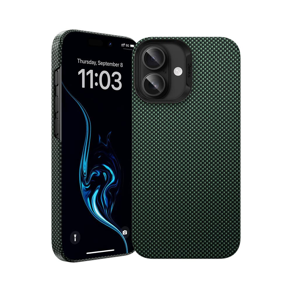 Zadní kryt Benks Magnetic Armor Tint Kevlar 1000D (0064) pro iPhone 16 Plus green