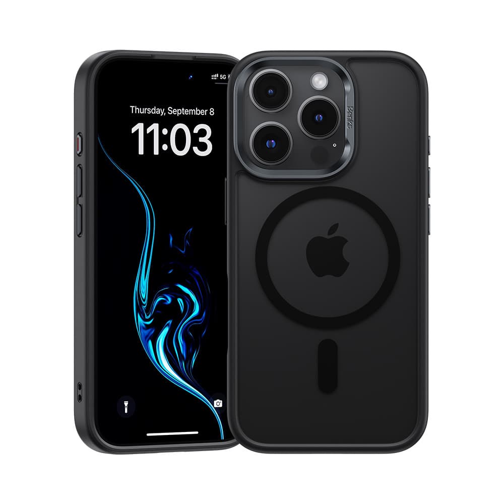 Zadní kryt Benks Magnetic Mist Metal Frame pro iPhone 16 Pro Max black - náhled 1