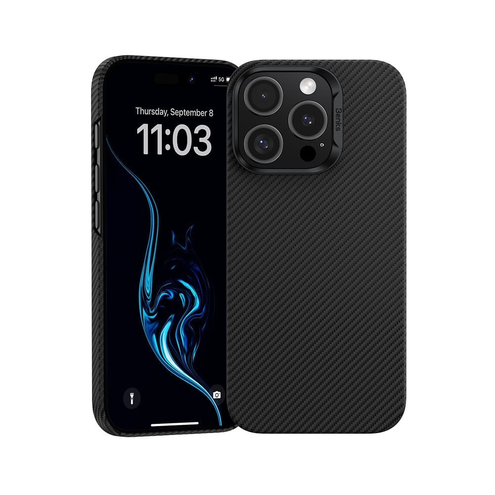 Zadní kryt Benks Magnetic Armor Air Kevlar PC Frame 600D (E065) pro iPhone 16 Pro black - náhled 1