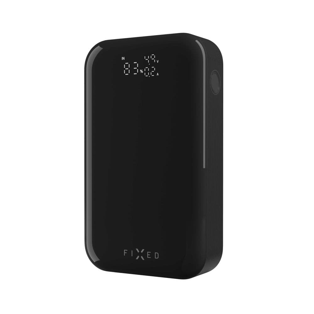 Powerbanka FIXED Zen 10 Pro s LCD displejem a výstupem 30W, 10 000 mAh, černá