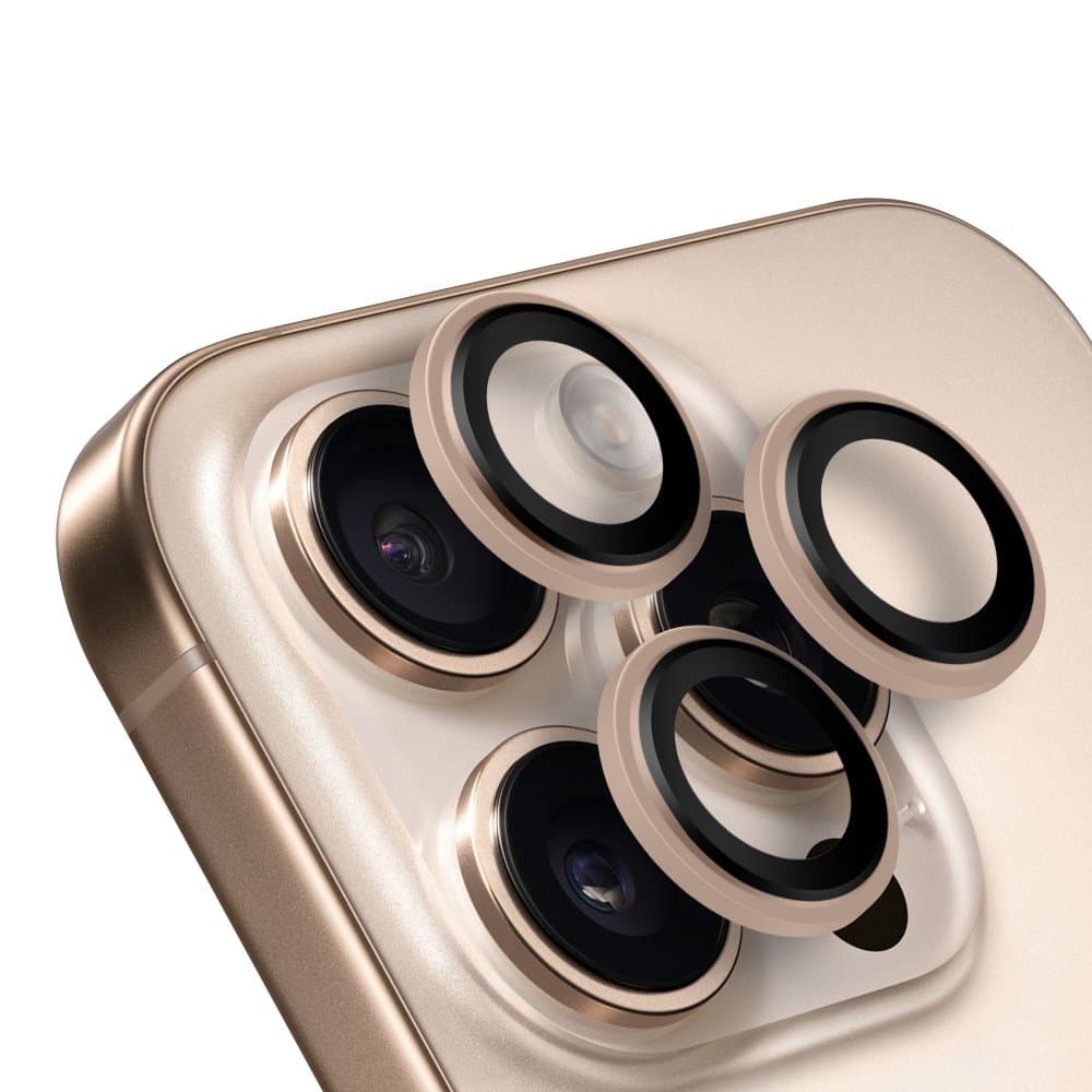 Ochrana čoček OBAL:ME pro Apple iPhone 16 Pro-16 Pro Max Desert Titanium - náhled 1