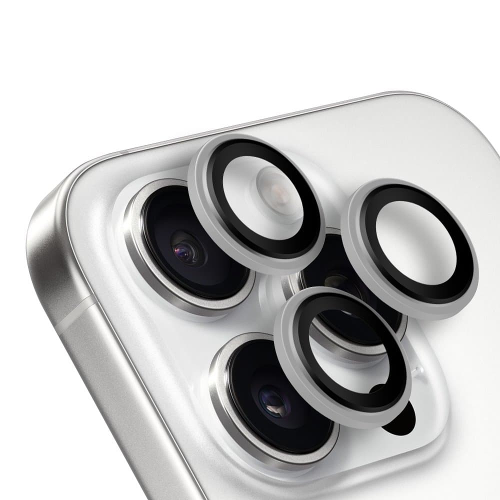 Ochrana čoček OBAL:ME pro Apple iPhone 16 Pro-16 Pro Max White Titanium - náhled 1