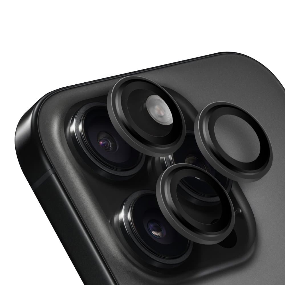 Ochrana čoček OBAL:ME pro Apple iPhone 15 Pro-15 Pro Max Black Titanium - náhled 1