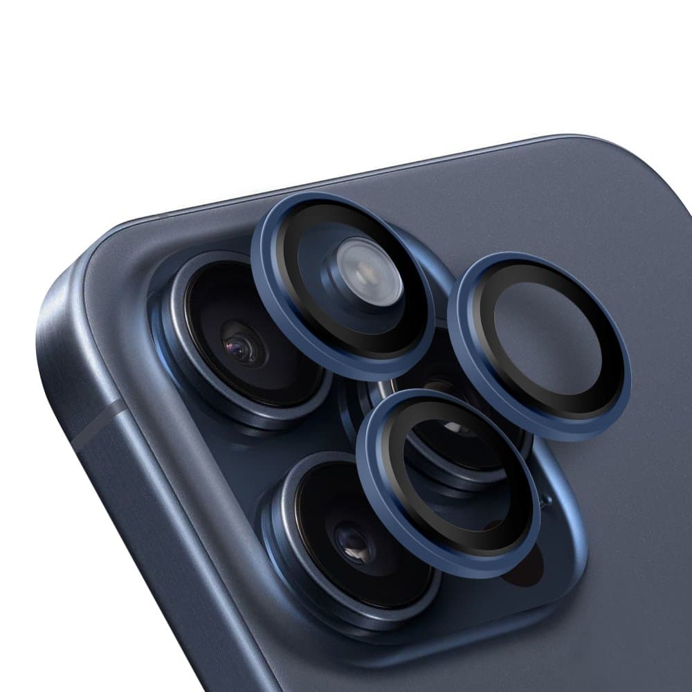 Ochrana čoček OBAL:ME pro Apple iPhone 15 Pro-15 Pro Max Blue Titanium - náhled 1