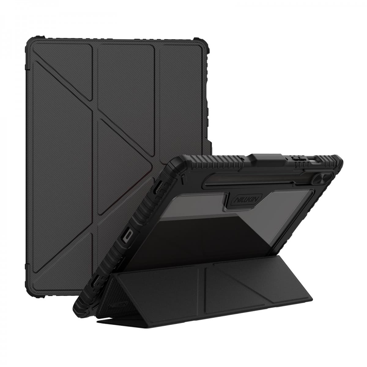 Pouzdro Nillkin Bumper PRO Protective Stand Multi-angle pro Samsung Galaxy Tab S10 FE Black