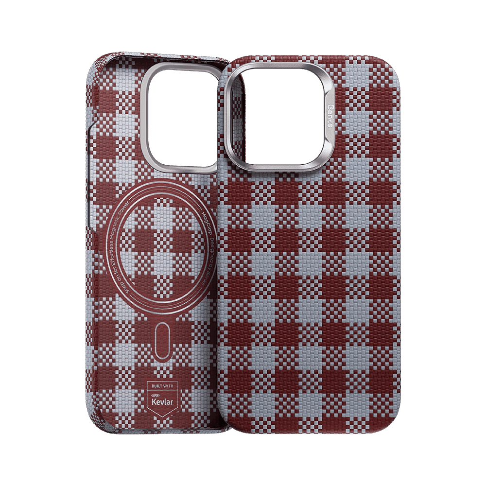 Zadní kryt Benks Magnetic Armor Vichy Kevlar (RF66) pro iPhone 16 Pro Max red - náhled 1