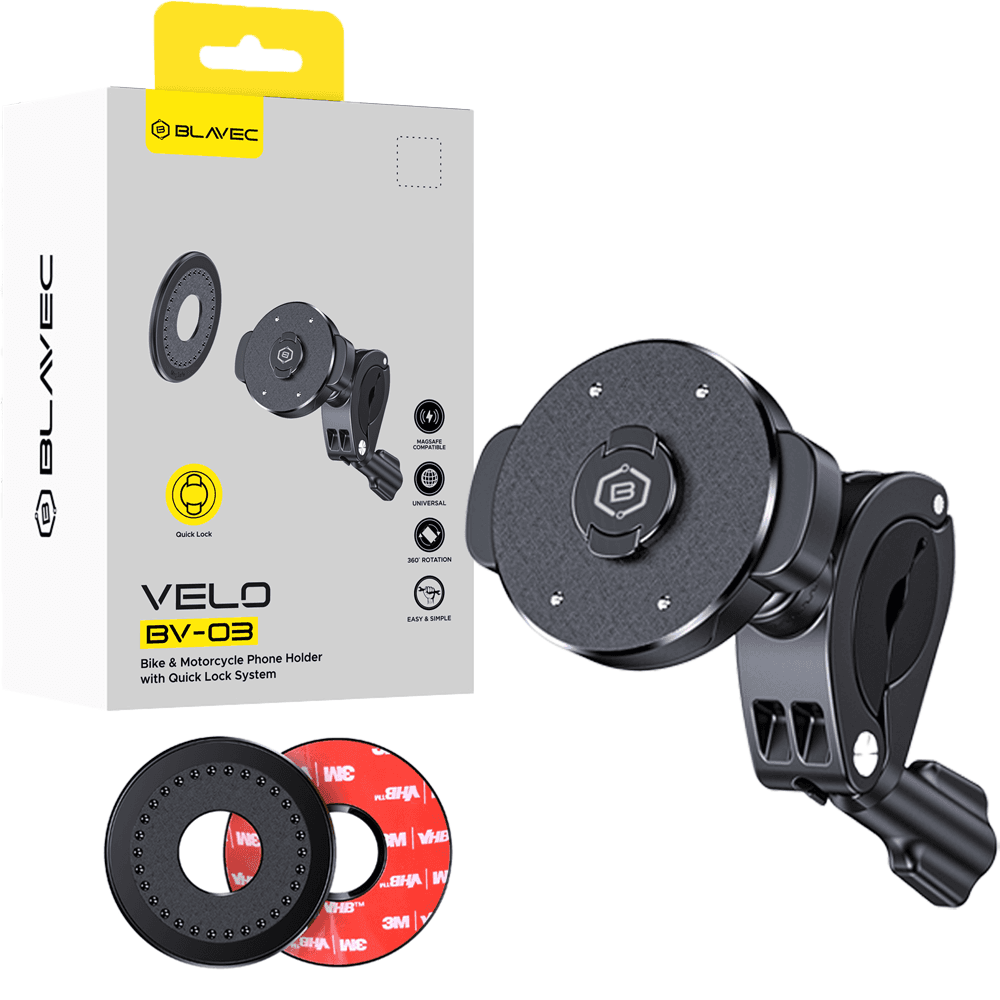 Drřák na kolo Blavec BV-03 Velo Quick Lock Magsafe na řídítka (BV03-QLMHB) černý - náhled 1