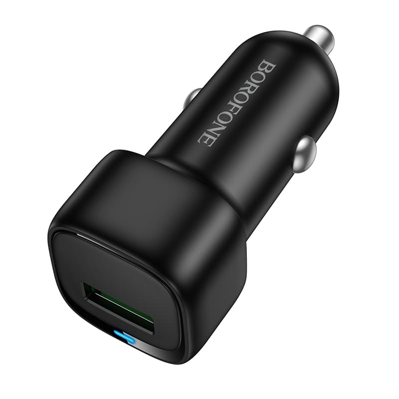 Adaptér do auta Borofone BZ34 Cloud s podporou rychlonabíjení USB-A QC 3.0 18W černý - náhled 1