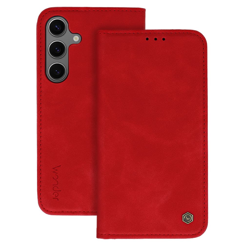 Knížkové pouzdro Wonder Smart pro Xiaomi Redmi Note 14 5G red - náhled 1