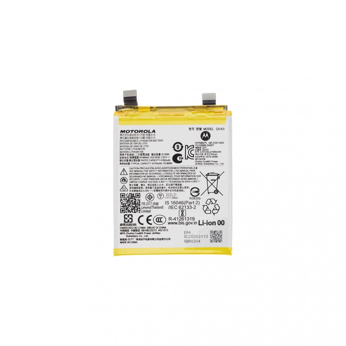 Baterie QV43 pro Motorola 4310mAh (Service Pack)